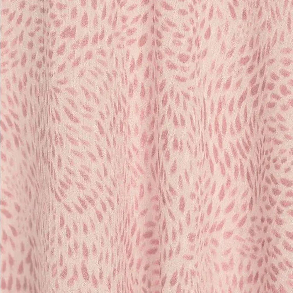 Vince Camuto Raining Dots Faux Wrap Woven Yoryu Midi Skirt Pink Orchid Size 6